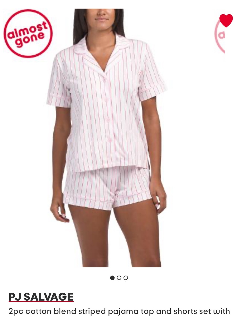 PJ Salvage Striped Short Pajama Set